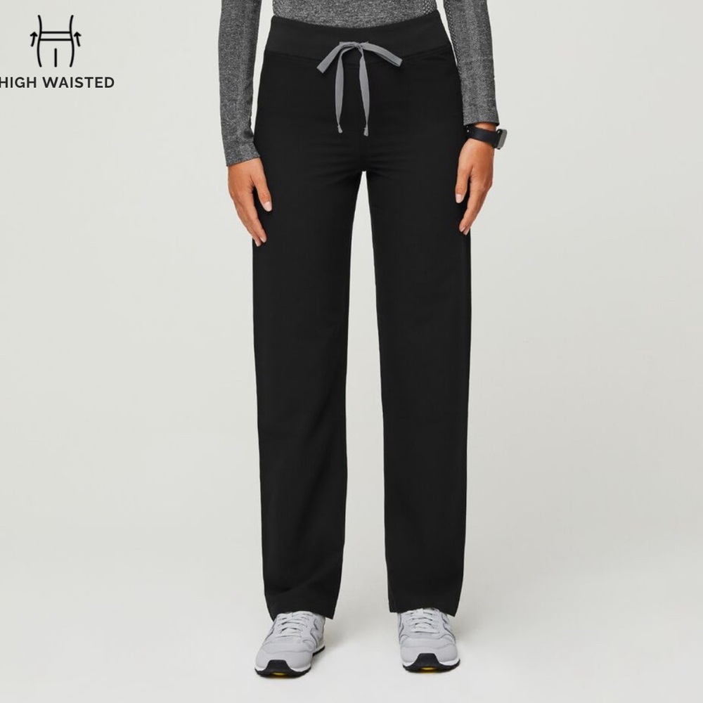 High Waisted Livingston Basic Scrub Pants - FIGS. Scrubs. Nurse. SMALL TALL.